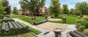 Artificial turf installation in Texas.